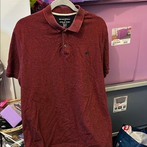 Banana Republic Men's Burgundy Polo Shirt